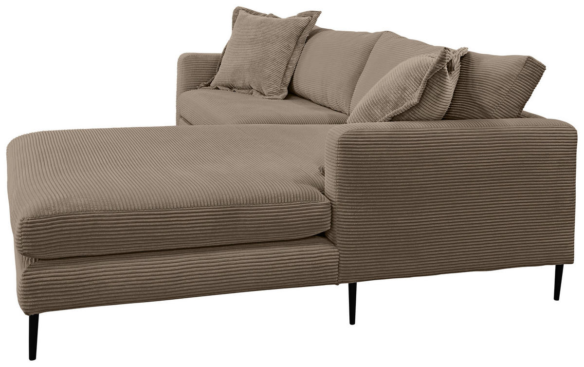 KUTNA GARNITURA tekstil  smeđa   - crna/smeđa, Design, tekstil/metal (268/193cm) - P & B