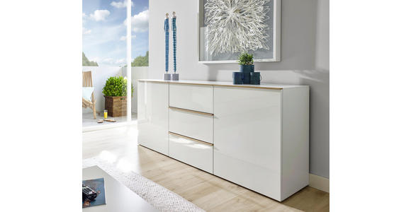 SIDEBOARD 195/81/44 cm - Eichefarben/Schwarz, Design, Holzwerkstoff/Kunststoff (195/81/44cm) - Dieter Knoll