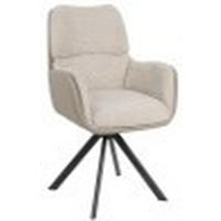 ARMLEHNSTUHL  in Eisen Webstoff  - Schwarz/Grau, MODERN, Textil/Metall (61/91/65cm) - MID.YOU