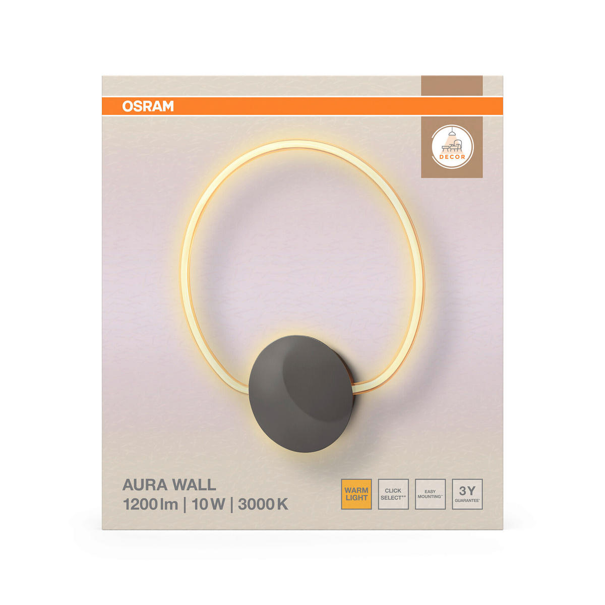 LED-WANDLEUCHTE 36.7/3,9 cm   - Dunkelgrau, Basics, Kunststoff (36.7/3,9cm) - Osram