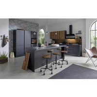 EINBAUKÜCHE   - Schwarz, Design, Holzwerkstoff - Novel