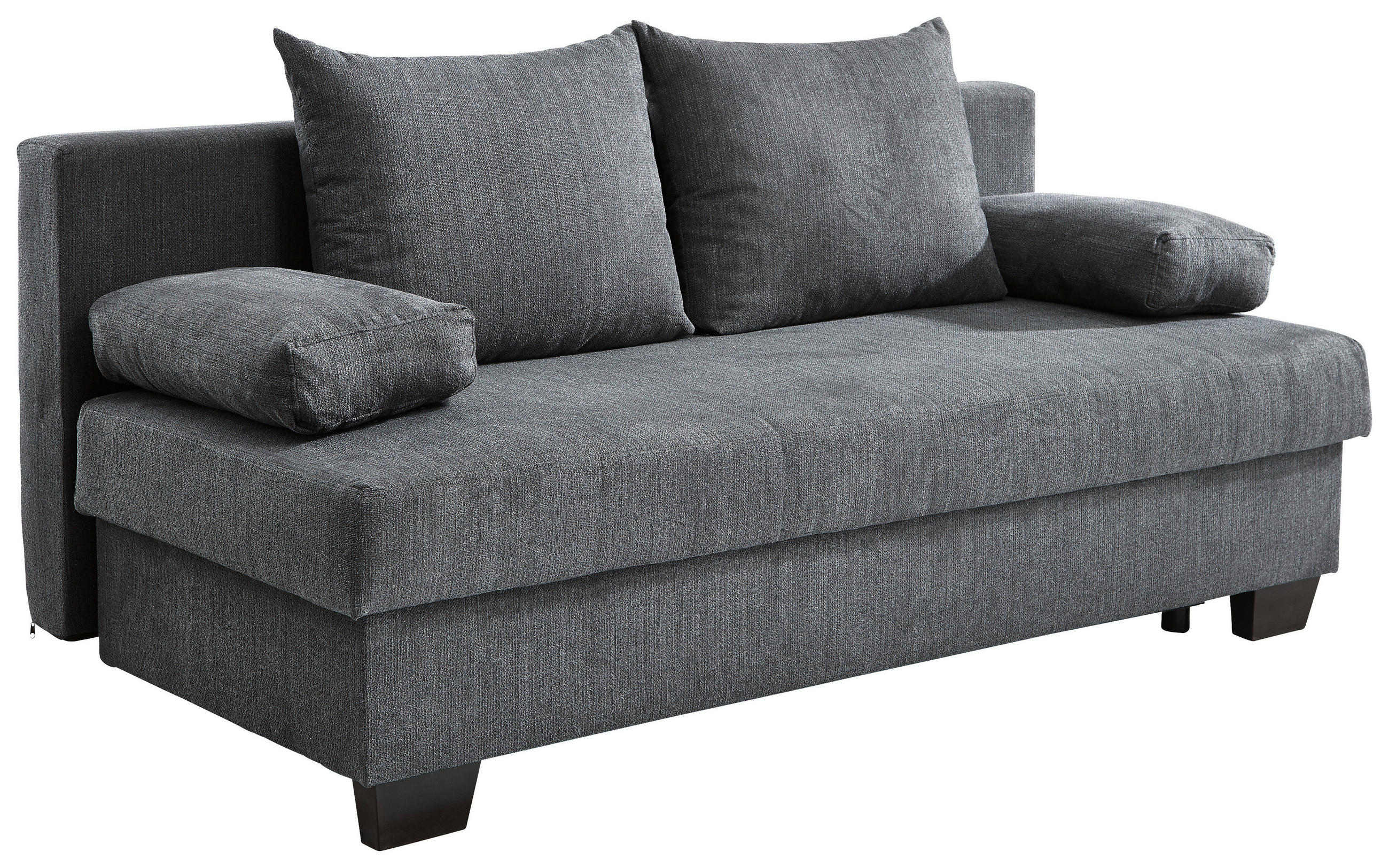 SCHLAFSOFA Flachgewebe Dunkelgrau  - Dunkelgrau, KONVENTIONELL, Holz/Textil (200/88/102cm) - Xora