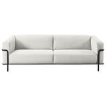 3-SITZER-SOFA in Cord Weiß  - Schwarz/Weiß, Design, Textil/Metall (236/67/96cm) - Johann Jakob