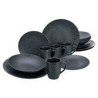KOMPLETT SERVIS 16 delar  - svart, Trend, keramik - Creatable