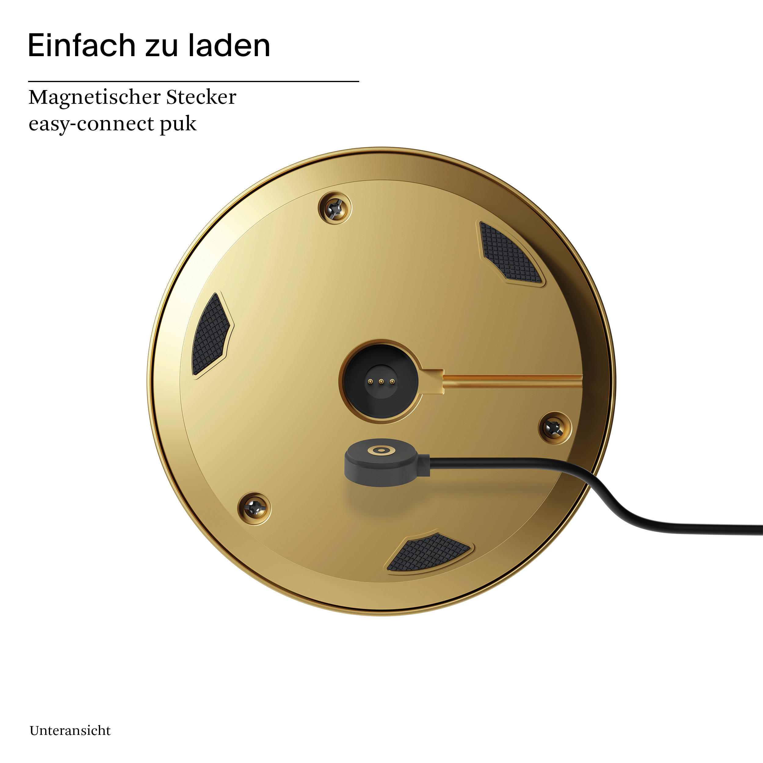 Thumbnail - Akku-Tischleuchte Numotion, Gold, Metall, rund,rund, 13.7x26.5x13.7 cm, Lampen & Leuchten, Innenbeleuchtung, Leuchten na...