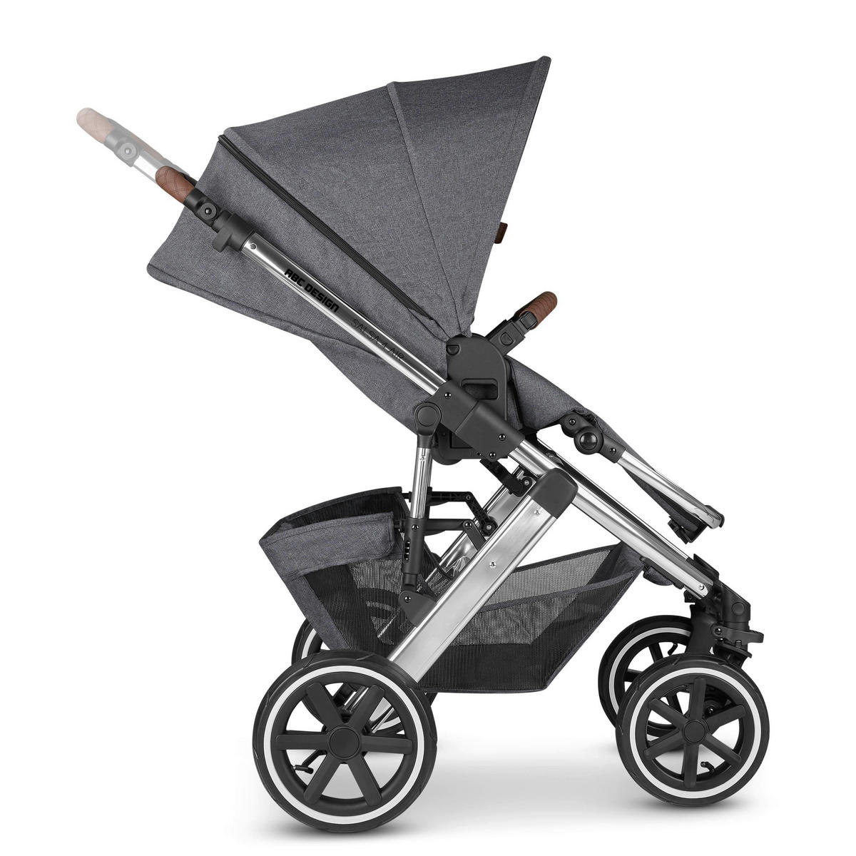 KOMBIKINDERWAGEN  Salsa 4 Air  Asphalt  - Dunkelgrau/Silberfarben, Basics, Textil/Metall (95/63/110cm) - ABC Design