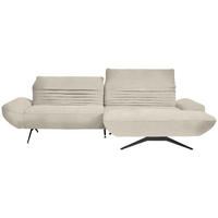 ECKSOFA  in Teddystoff Beige  280/170-195 cm  - Beige/Schwarz, Design, Textil/Metall (280/170-195cm) - Dieter Knoll