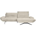 ECKSOFA  in Teddystoff Beige  280/170-195 cm  - Beige/Schwarz, Design, Textil/Metall (280/170-195cm) - Dieter Knoll