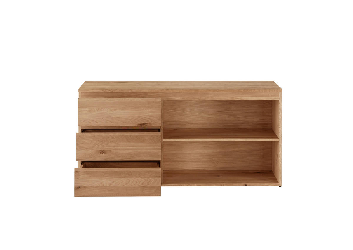 SIDEBOARD 140/65/39 cm  in Naturfarben, Eichefarben  - Eichefarben/Naturfarben, Konventionell, Holz (140/65/39cm) - Linea Natura