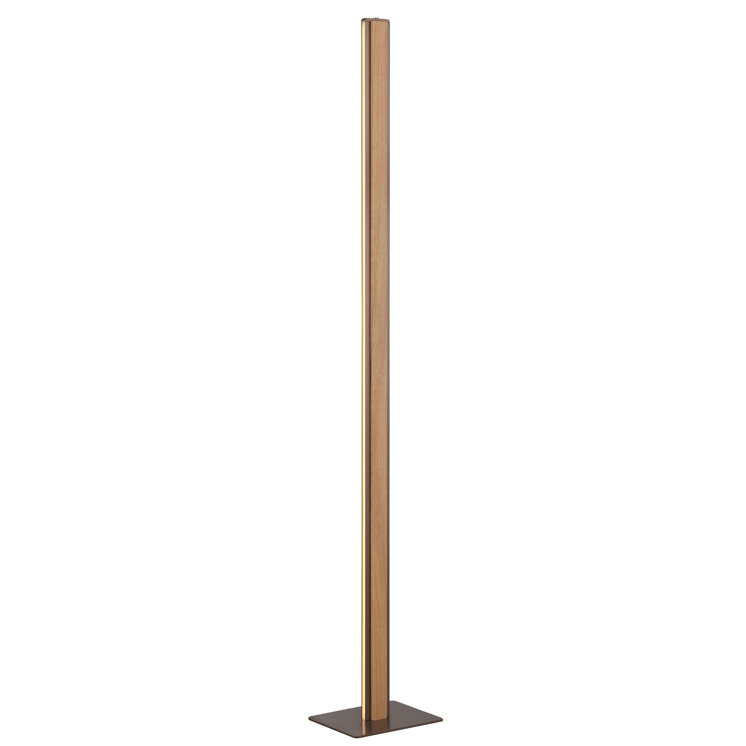 LED-STEHLEUCHTE ARVISO 18/142/22 cm  - Eiche Bianco/Braun, Natur, Holz/Kunststoff (18/142/22cm) - Brilliant