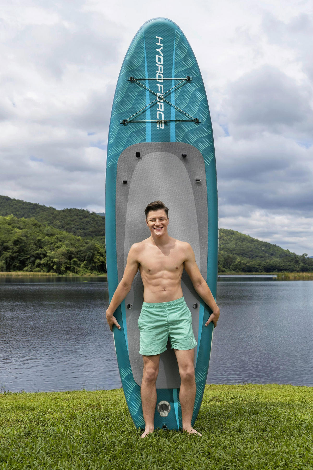 STAND-UP PADDLE BOARD 6532D AQUA DRIFTER  - Hellblau, KONVENTIONELL, Kunststoff/Metall (335/91,5/15cm) - Bestway