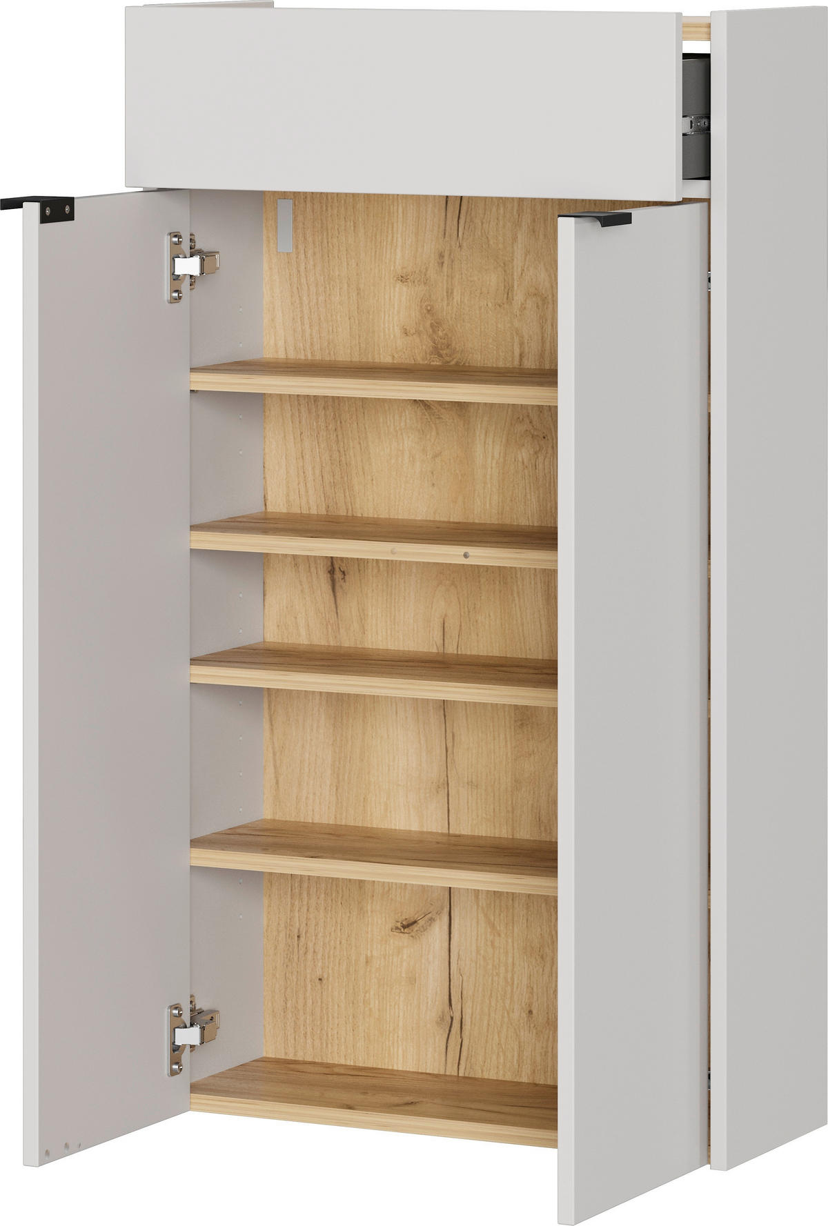 SCHUHSCHRANK Eichefarben, Kaschmir  - Kaschmir/Eichefarben, Design, Holzwerkstoff/Kunststoff (56/97/22cm)