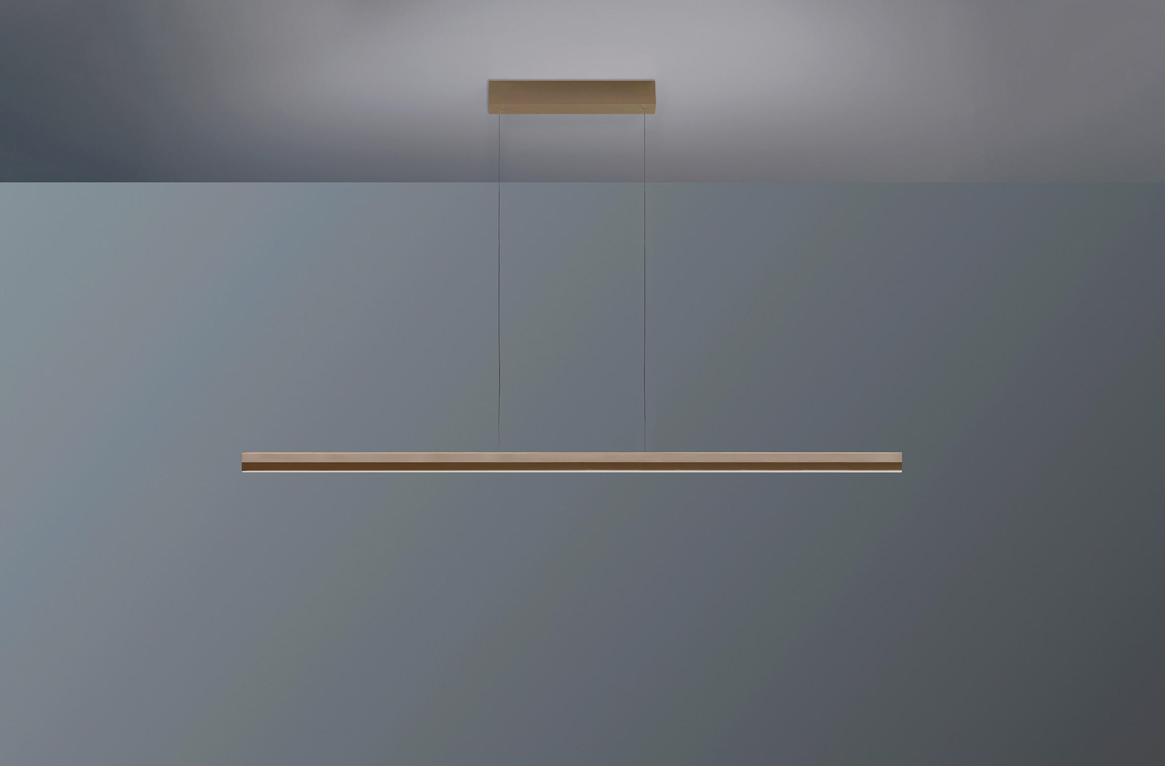 LED-HÄNGELEUCHTE 150/3,5/150 cm  - Sandfarben, Design, Metall (150/3,5/150cm) - BOPP