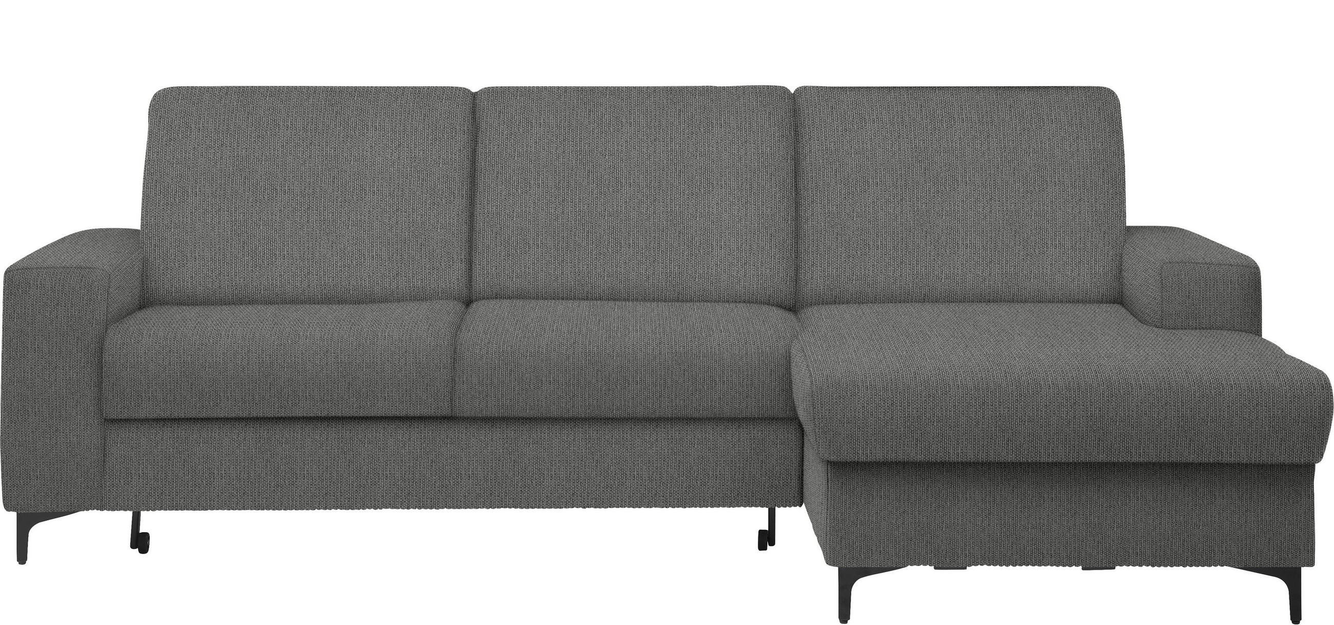 HÖRNSOFFA i vävt tyg brun  - brun/svart, Klassisk, metall/textil (247/167cm) - MID.YOU