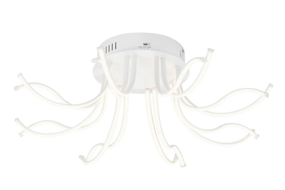 LED-DECKENLEUCHTE Dofida 58/20 cm  - Weiß, Design, Kunststoff/Metall (58/20cm) - Novel