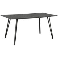 ESSTISCH rechteckig Grau  - Schwarz/Grau, Design, Holzwerkstoff/Metall (160/80/75cm) - Boxxx