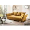 BIGSOFA in Cord Goldfarben  - Chromfarben/Goldfarben, Modern, Kunststoff/Textil (242/71/90/131cm) - Livetastic