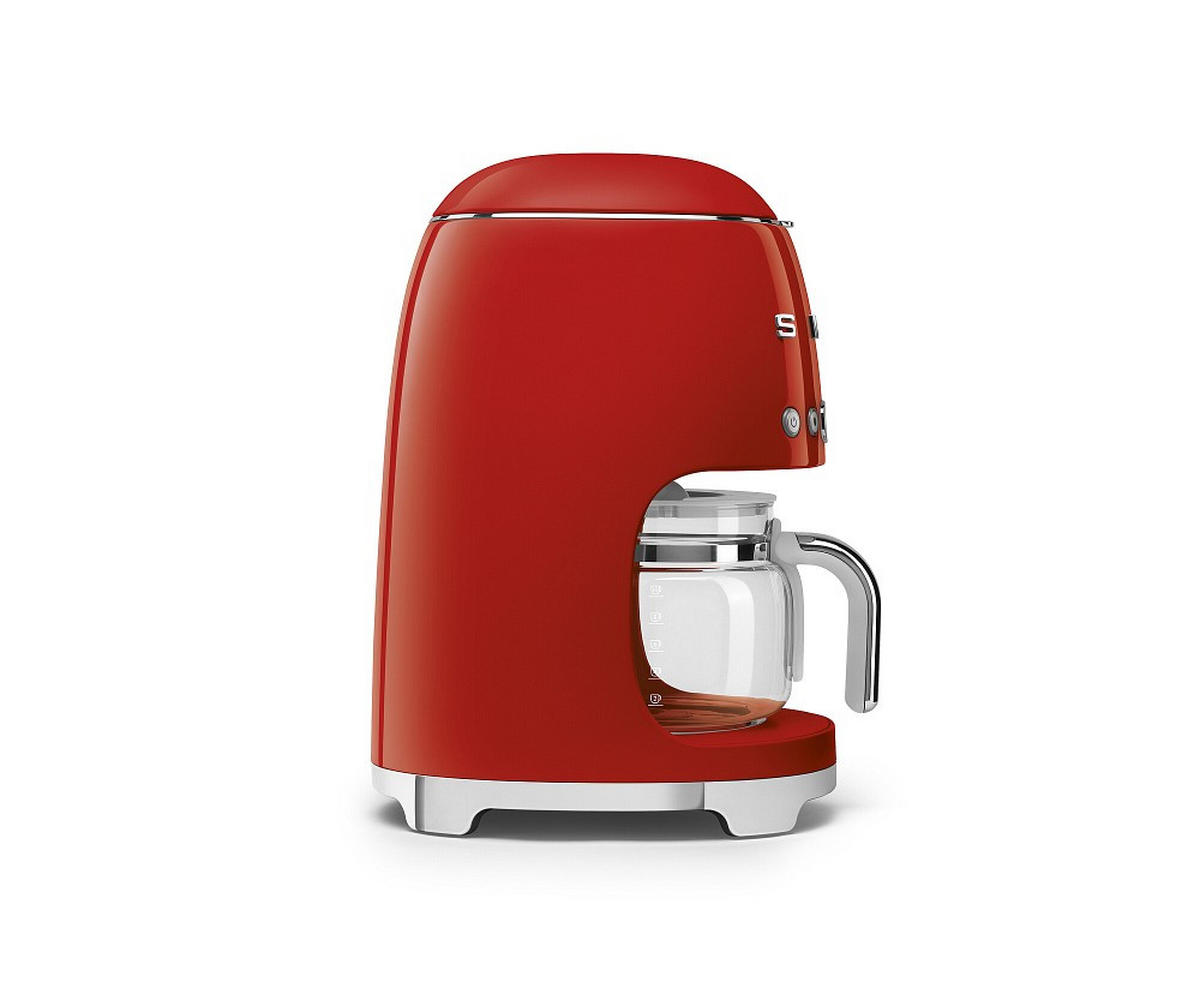 FILTERKAFFEEMASCHINE  - Rot, Basics, Glas (25,6/36,1/24,5cm) - SMEG