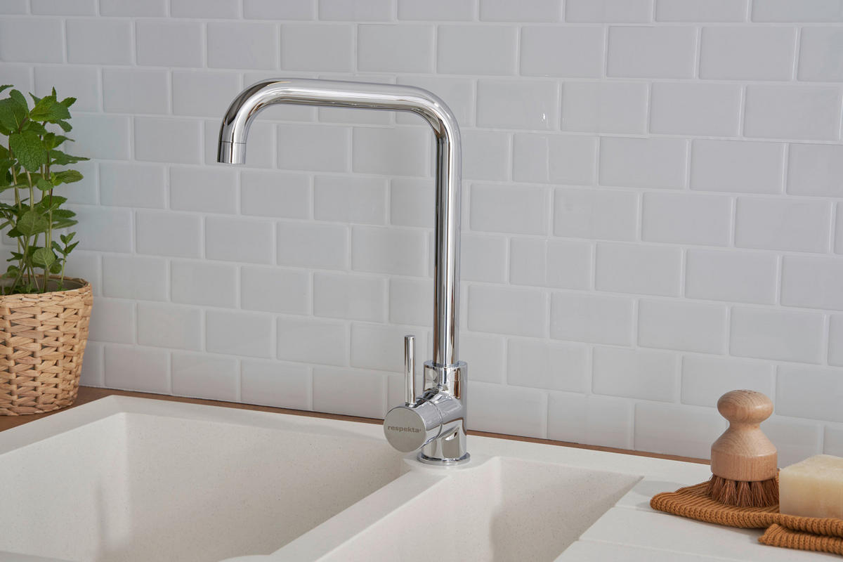 SPÜLE 1712ALINEO100X50W  - Weiß, Trend, Stein (100/21/50cm) - Respekta