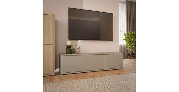 LOWBOARD  in 154,2/42,5/34,9 cm  - Taupe/Grau, MODERN, Holzwerkstoff/Metall (154,2/42,5/34,9cm) - Carryhome
