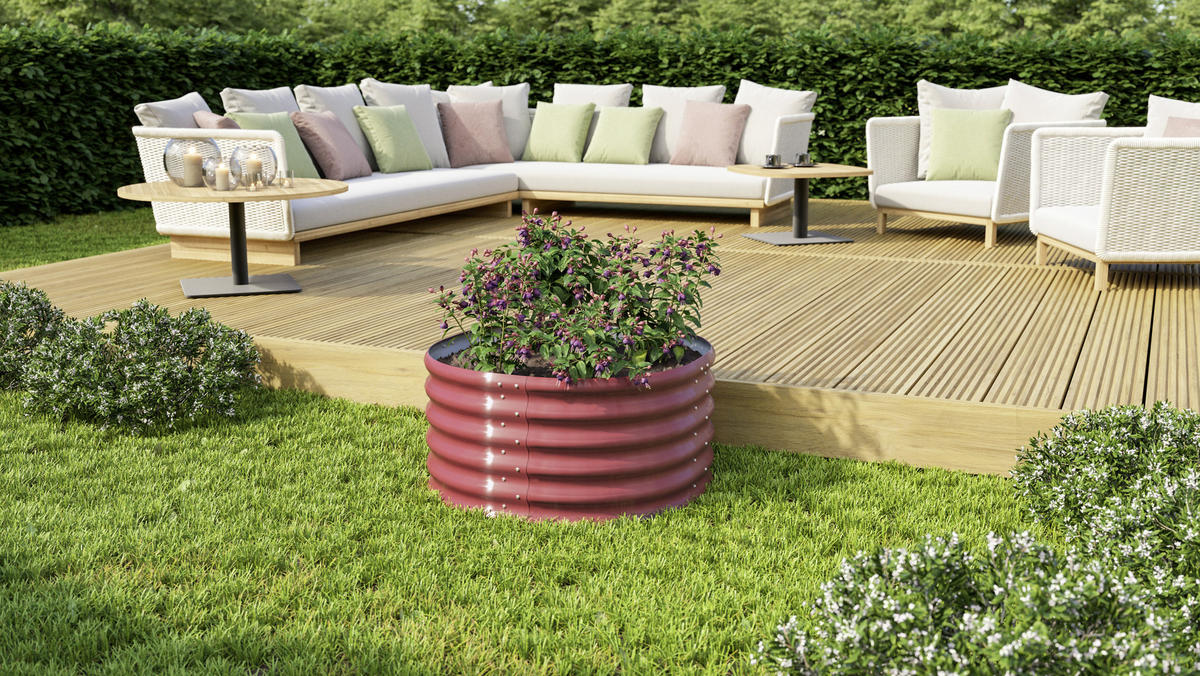 HOCHBEET 82,1/40,1/82,1 cm  - Rot, Basics, Metall (82,1/40,1/82,1cm)