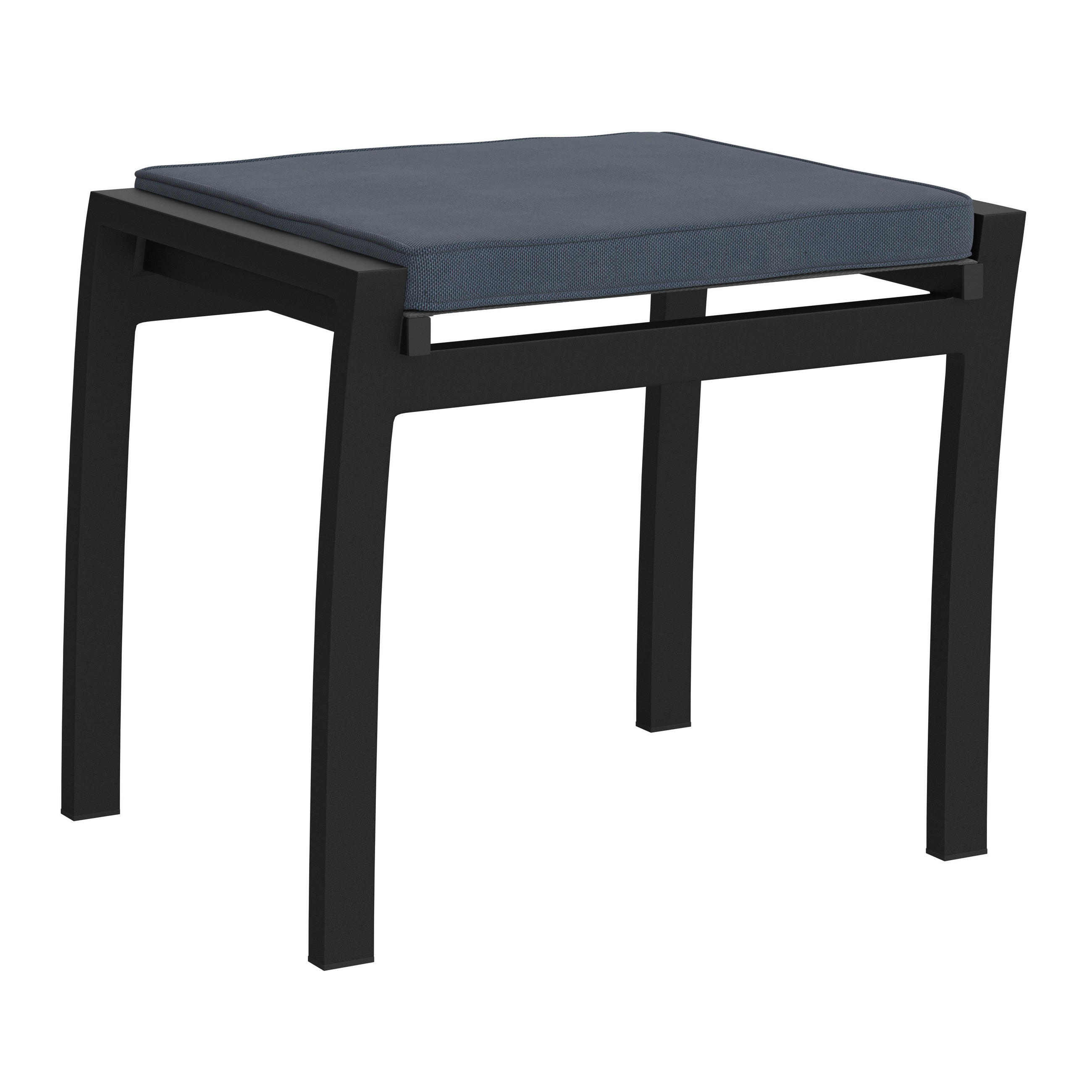 GARTENHOCKER  - Anthrazit/Grau, Design, Textil/Metall (58/50,5/46cm) - Ambia Garden