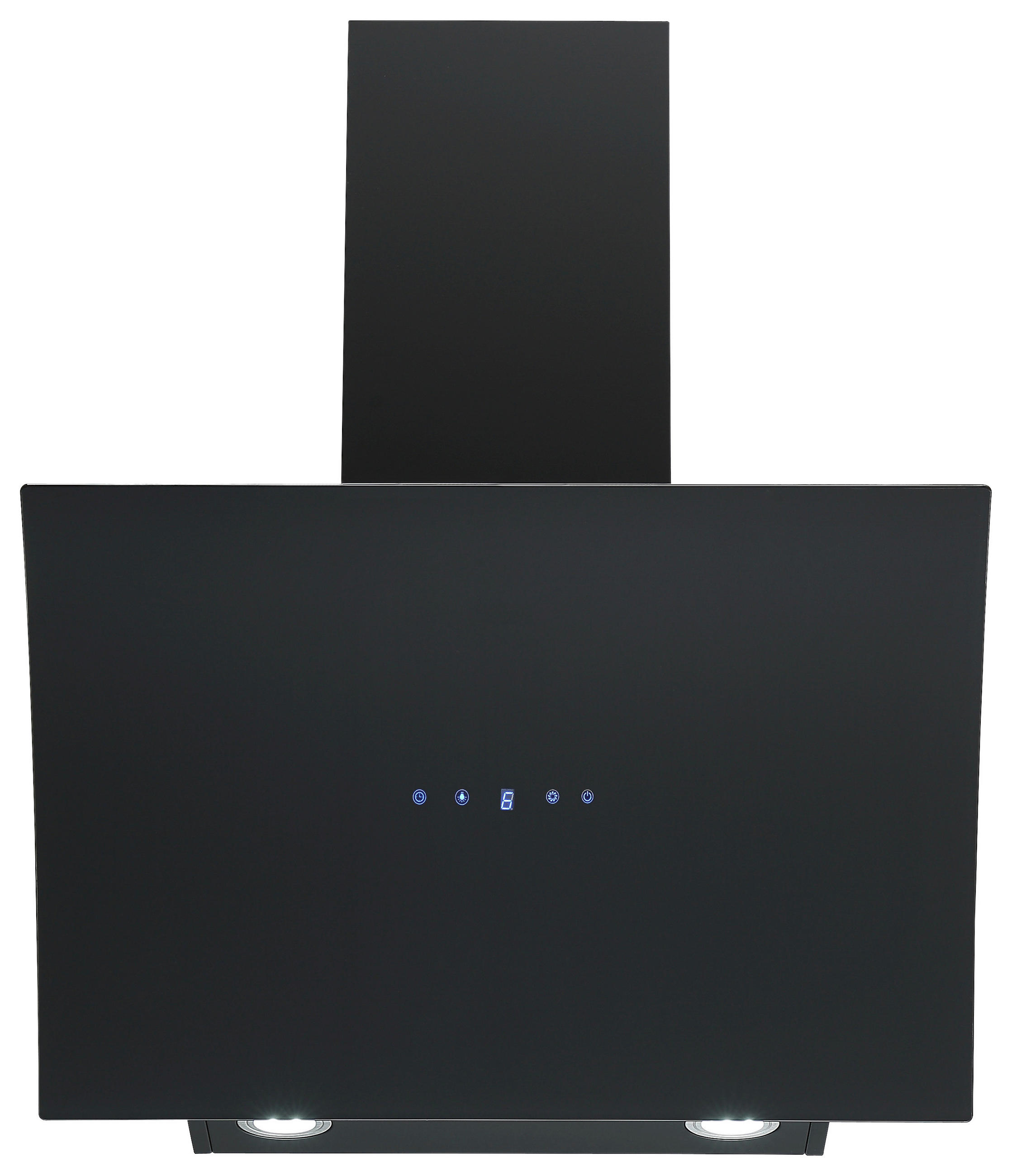 Kopffreihaube Konkave Glas/stahl Schwarz B: 60 Cm