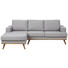 WOHNLANDSCHAFT in Textil Hellgrau - Klar/Hellgrau, Design, Holz/Textil (148/233cm) - Carryhome WOHNLANDSCHAFT in Textil Hellgrau - Klar/Hellgrau, Design, Holz/Textil (148/233cm) - Carryhome