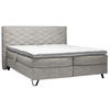 BOXSPRINGBETT 180/200 cm  in Hellgrau  - Hellgrau/Schwarz, Konventionell, Holz/Textil (180/200cm) - Sjöholm