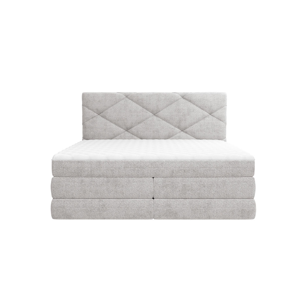 BOXSPRINGBETT 160/200 cm,  in Kaschmir, Bettkasten, Matratzen, H2 + H3 = mittel + fest  - Kaschmir/Schwarz, KONVENTIONELL, Kunststoff/Textil (160/200cm) - Carryhome