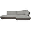 ECKSOFA in Webstoff, Struktur Blau, Sandfarben  - Sandfarben/Blau, Design, Textil/Metall (265/172cm) - Joop!
