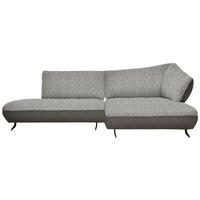 ECKSOFA in Webstoff, Struktur Blau, Sandfarben  - Sandfarben/Blau, Design, Textil/Metall (265/172cm) - Joop!