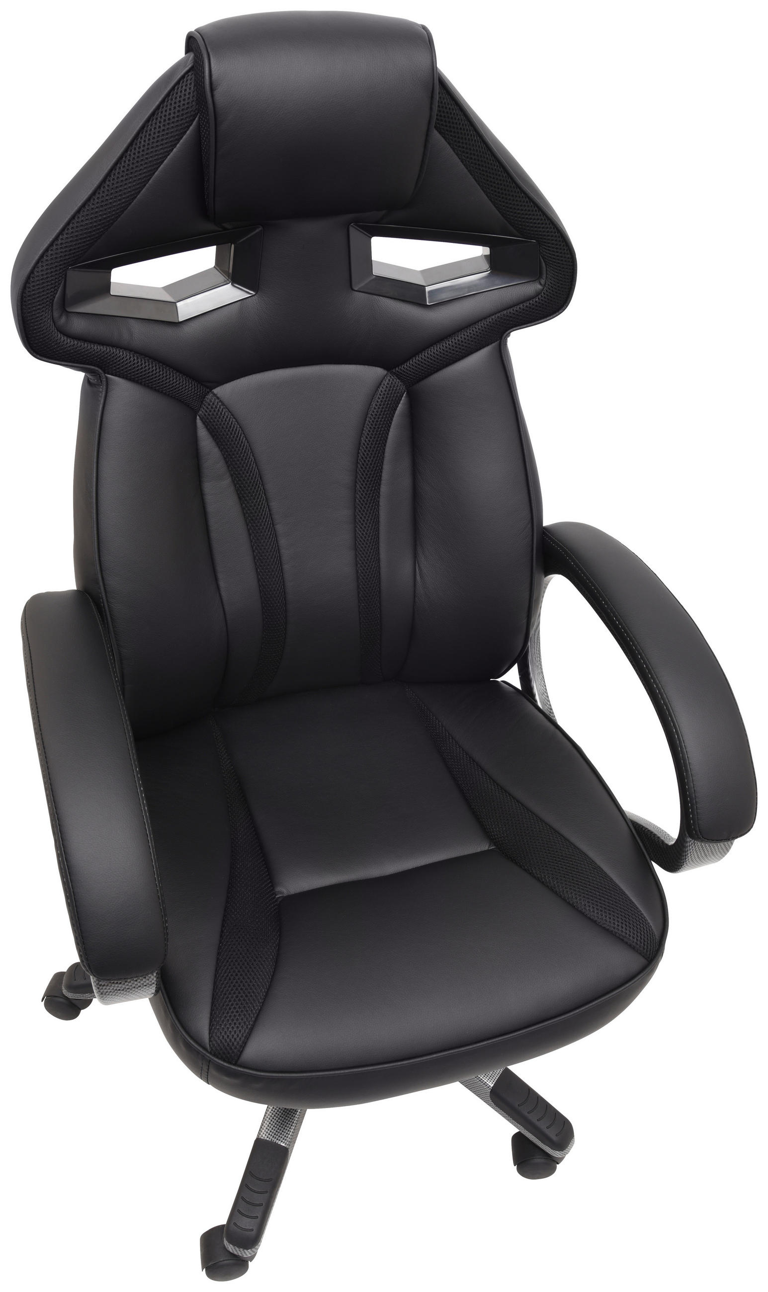 Thumbnail - Xora Gamingstuhl, Grau, Schwarz, Metall, Kunststoff, Textil, Drehkreuz, 65x117-127x72 cm, Sitzfläche 360° drehbar, Kinde...