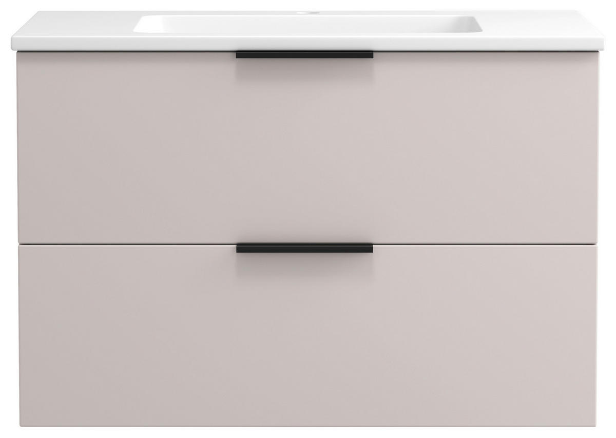 WASCHTISCHKOMBI  - Kaschmir/Schwarz, MODERN, Keramik/Holzwerkstoff (80/54/47cm) - Held