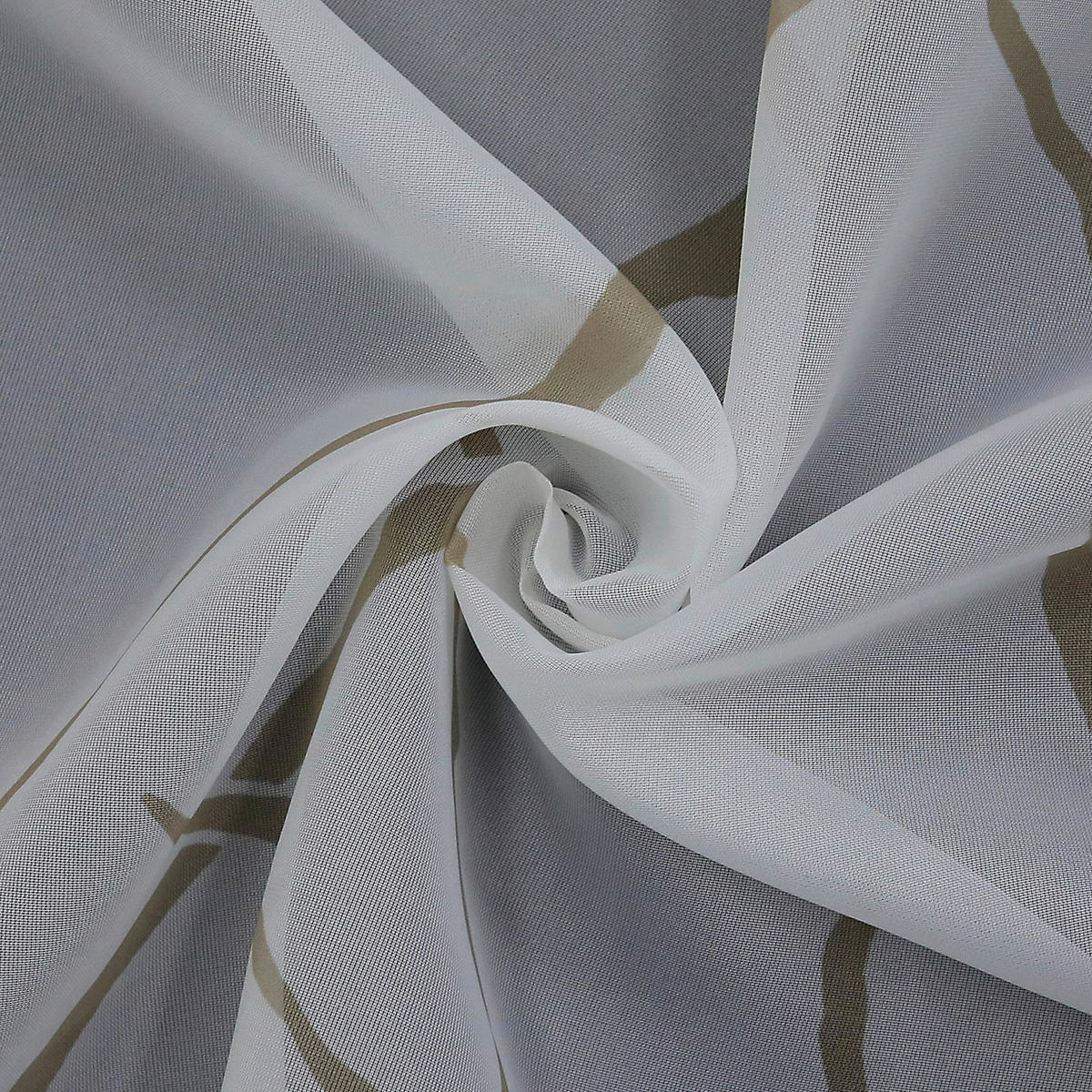 KURZGARDINE   90/45 cm   - Sandfarben/Weiß, Basics, Textil (90/45cm) - Joyswahl