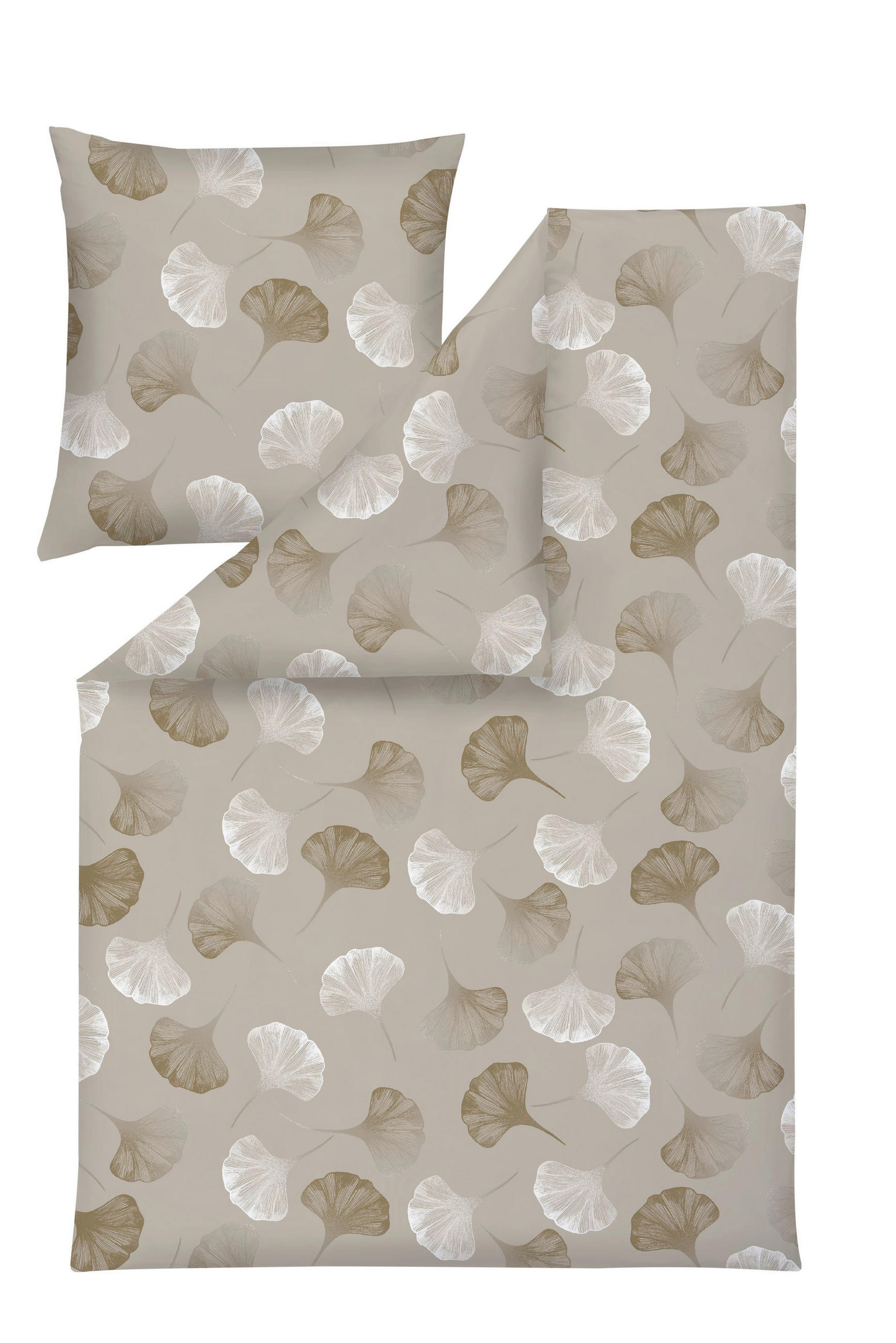 BETTWÄSCHE 2-teilig Atelier Flanell 135/200 cm  - Sandfarben, Design, Textil (135/200cm) - Estella