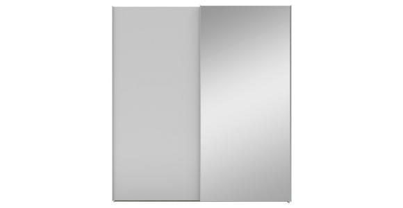 SCHWEBETÜRENSCHRANK 200/223/69 cm 2-türig Grau - Alufarben/Grau, KONVENTIONELL, Glas/Holzwerkstoff (200/223/69cm) - Novel