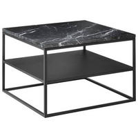COUCHTISCH 65/65/41,5 cm quadratisch Schwarz  - Schwarz, Design, Stein/Metall (65/65/41,5cm) - Johann Jakob