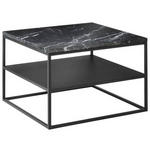 COUCHTISCH 65/65/41,5 cm quadratisch Schwarz  - Schwarz, Design, Stein/Metall (65/65/41,5cm) - Johann Jakob