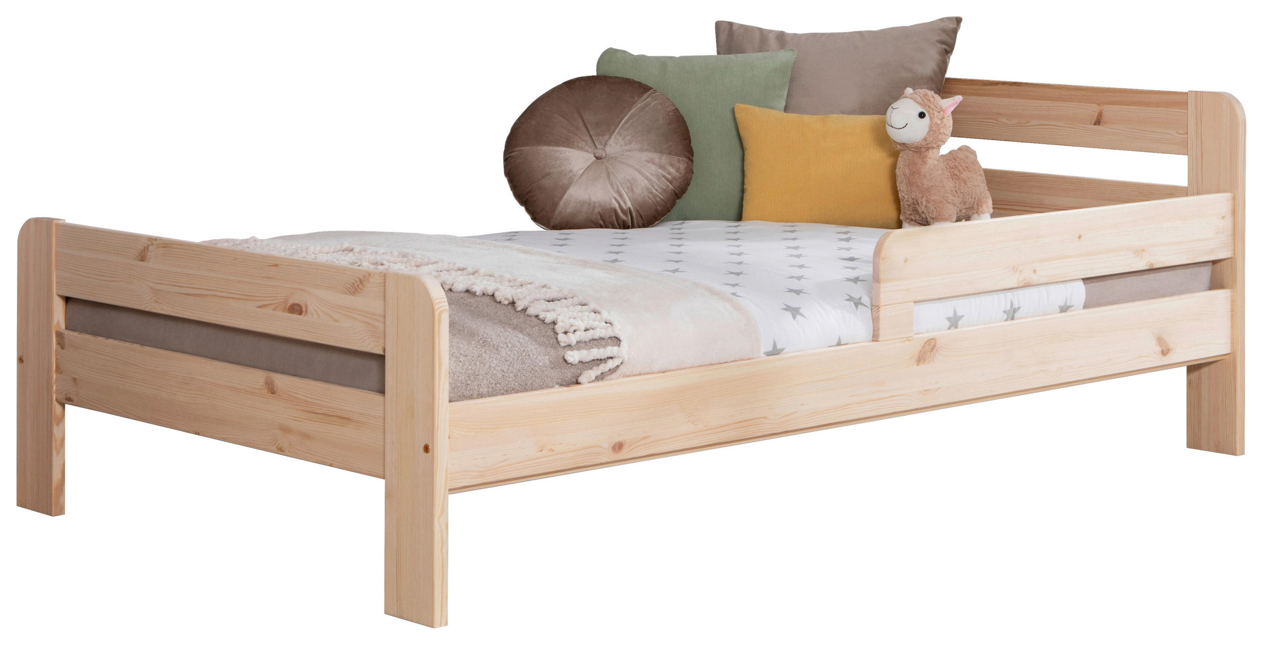 BETT 120/200 cm  in Naturfarben  - Naturfarben, MODERN, Holz (120/200cm) - MID.YOU