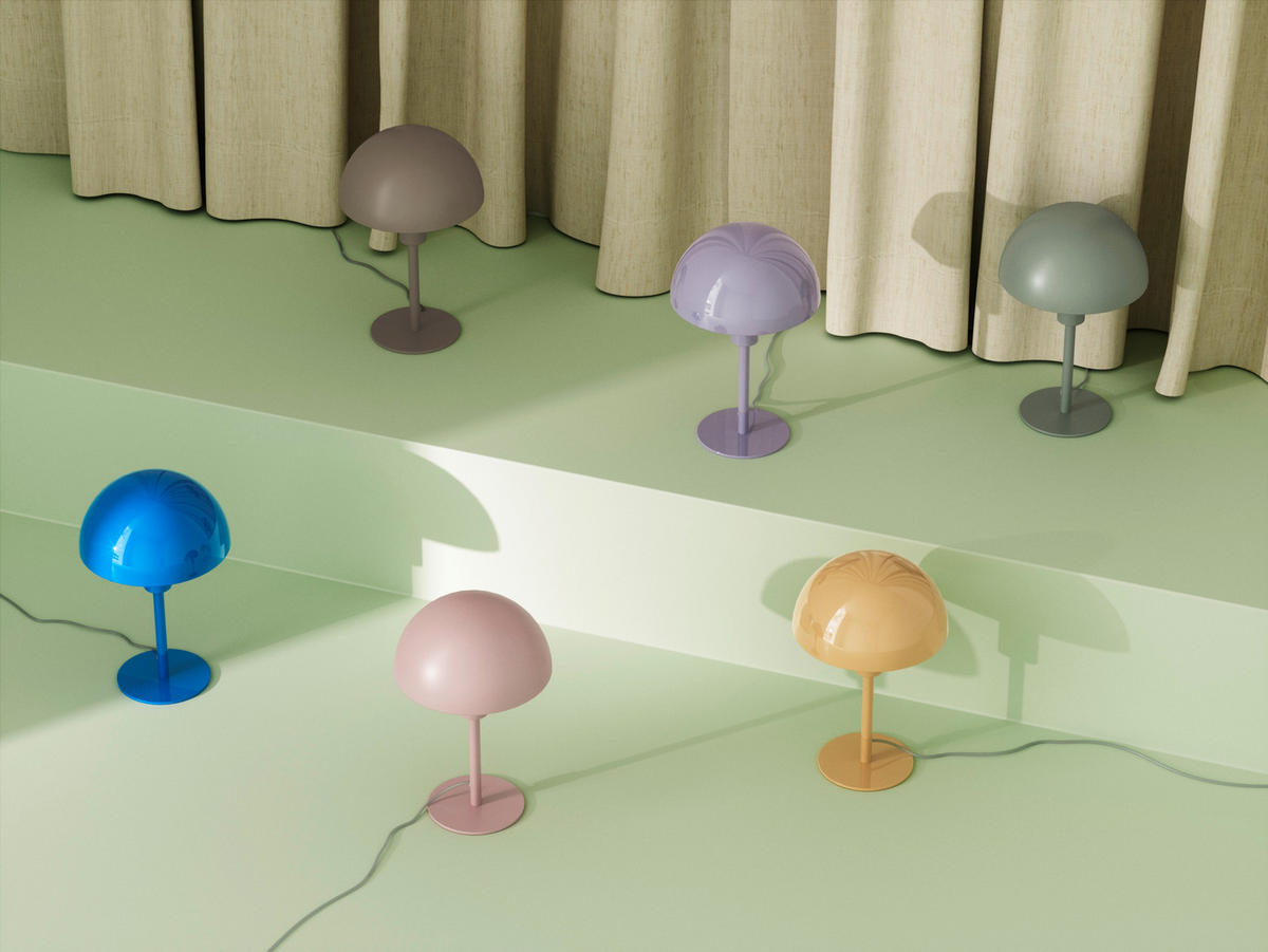 STOLNÍ LAMPA, E14, 16/25 cm  - modrá, Design, kov (16/25cm) - Nordlux