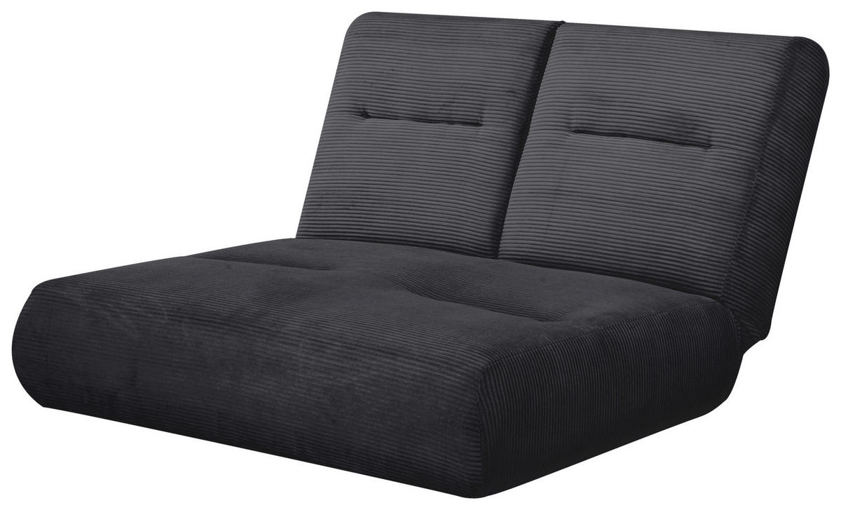 SCHLAFSOFA in Cord Schwarz  - Schwarz, Design, Textil (159/88/160cm) - Livetastic