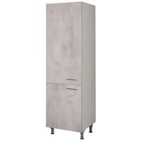 GESCHIRRSCHRANK 60/216,6/58 cm  in Hellgrau  - Edelstahlfarben/Hellgrau, MODERN, Holzwerkstoff/Metall (60/216,6/58cm) - Nobilia