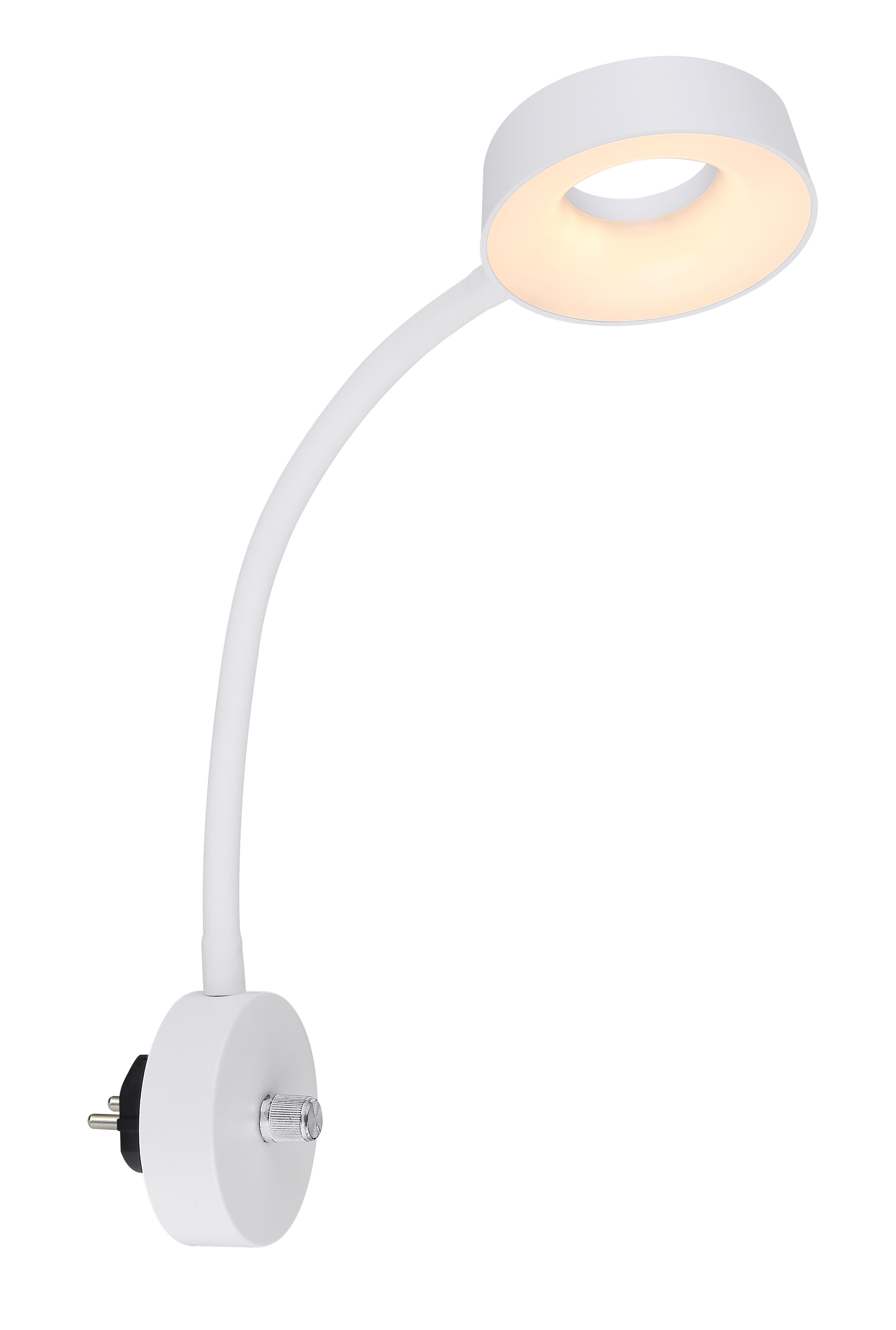 LED-WANDLEUCHTE   - Weiß, Design, Kunststoff/Metall (45,5cm) - Globo