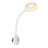 LED-WANDLEUCHTE - Weiss, Design, Kunststoff/Metall (15/45,5cm) - Globo