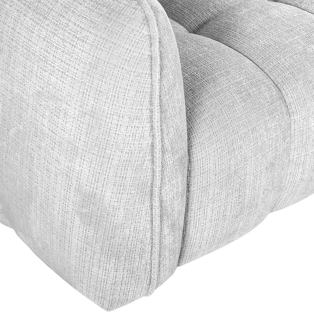 ECKSOFA Hellgrau Chenille  - Hellgrau/Schwarz, KONVENTIONELL, Kunststoff/Textil (272/172cm) - Carryhome