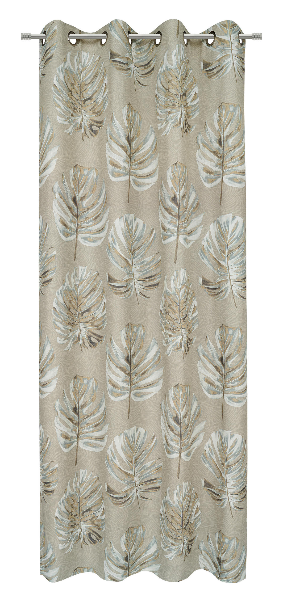 ÖSENVORHANG halbtransparent  - Grün, KONVENTIONELL, Textil (140/245cm) - Esposa