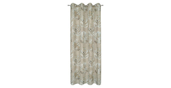 ÖSENVORHANG halbtransparent - Grün, KONVENTIONELL, Textil (140/245cm) - Esposa