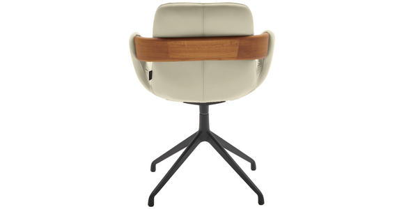 ARMLEHNSTUHL  Lederauswahl, Stoffauswahl, Typenauswahl, Sitzfläche 360° drehbar  Echtleder  - Eichefarben/Cognac, Natur, Leder/Holz (60/86/60cm) - Valnatura