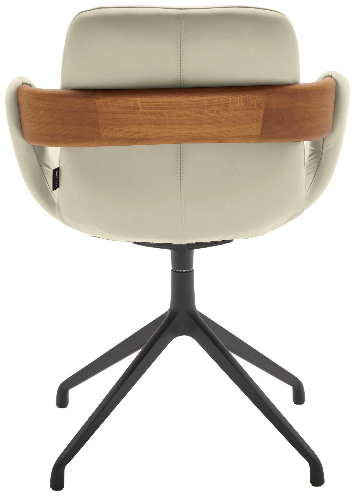 ARMLEHNSTUHL  Lederauswahl, Stoffauswahl, Typenauswahl, Sitzfläche 360° drehbar  Echtleder  - Eichefarben/Cognac, Natur, Leder/Holz (60/86/60cm) - Valnatura